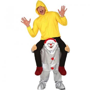 Disfraz de Let Me Go Payaso Asesino Talla L 52-54 Guirca, Disfraz a hombros de Payaso del miedo para hombre