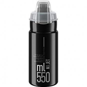 ELITE BIDON Jet Plus 550ml Logo Gris, Adultos Unisex, Negro