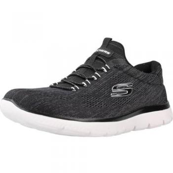 Zapatillas deportivas Skechers Summits Fun Flare para mujer, color negro con detalles en blanco, talla 40 EU