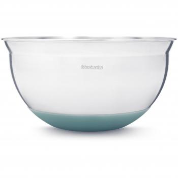Brabantia 364389 - Cuenco, 1,6 l, acero mate, base color menta