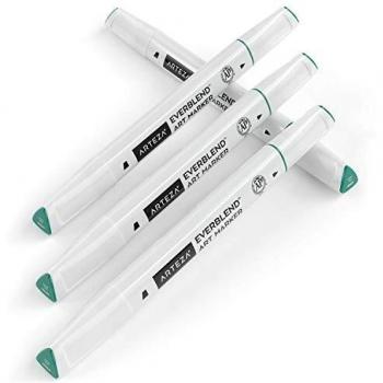 Arteza EverBlend rotuladores mezcladores color Verde Helecho A2551 | Juego de 4 | Rotuladores de alcohol con doble punta