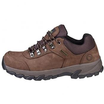 Cotswold Hawling Men's Brown Leather Waterproof Hiking Boots with Memory Foam