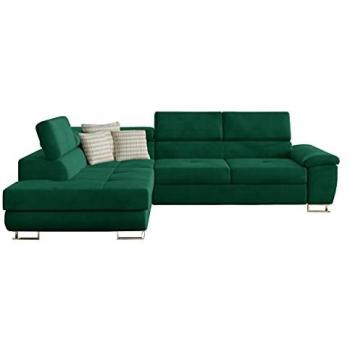 Sofá rinconero Comfivo 166 con función de descanso y caja de ropa de cama, 270 x 202 x 71 cm