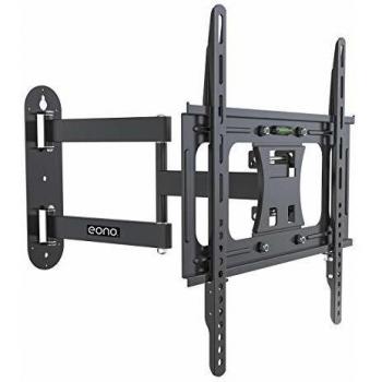 Eono Essential 23-55 Double Arm Tilt & Swivel TV Wall Mount Bracket with Built-In Spirit Level for LED, LCD, 3D, Curved, Plasma, Flat Screen Televisions - Super Strong 30kg Weight Capacity