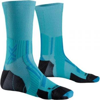 Calcetines X-Socks Trail Run Perform Crew, Unisex adulto, Lake Green/Sunset Blue, talla 42-44