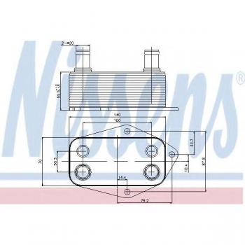 Enfriador de Aceite Nissens 90675 para Transmisión y Motor