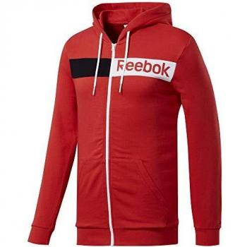 Reebok Te Linear Logo FZ Hoodie Sudadera, Hombre, radred, L