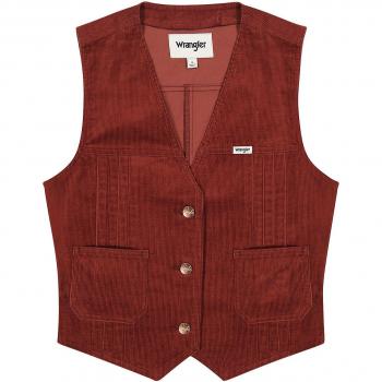 Wrangler Women's Sleeveless Jacket - Madder Brown XL