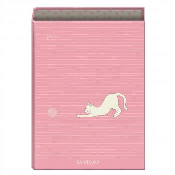 Dohe Santoro Felines Carpeta 4 Anillas 40mm Formato Folio Rosa Cartón Forrado Anillas Niqueladas