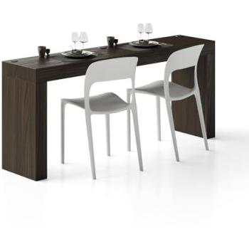 Mesa de comedor Evolution 180x40, nogal americano, dos patas y cargador inalámbrico