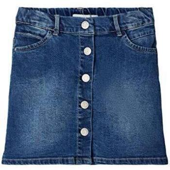 NAME IT Nkftegani Dnm 2278 A-Shape Skirt Noos Falda, Denim Azul Medio, 128 para Niñas