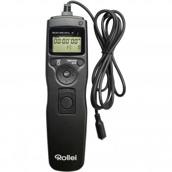 Rollei Cable Disparador Remoto – Fácil de Usar, Pantalla LCD retroiluminada – Negro