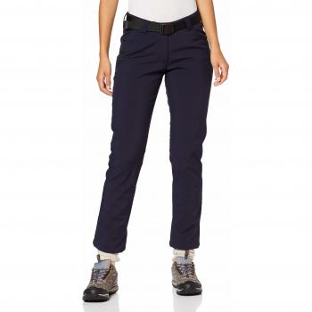 Maier Sports Women's Perlit Softshell Trekking Pants - Windproof, Regular Fit, Dark Blue, Size 42