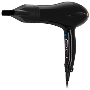 Secador de pelo profesional Orbegozo 2200W, diseño moderno y elegante, 3 niveles de temperatura, 2 velocidades, potente y silencioso