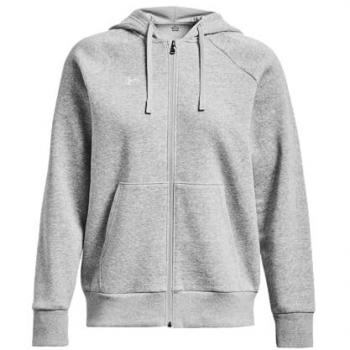 Under Armour Women's Rival Fleece Full Zip Hoodie - Light Gray - Size L