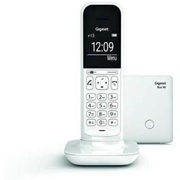 Gigaset CL390 - Teléfono fijo inalámbrico para casa, pantalla iluminada, agenda 150 contactos, blanco