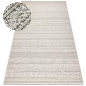 Alfombra Jersey 19233 Crema - Estructural, Lazo BOHO Beige, 120x170 cm, para Interior y Exterior