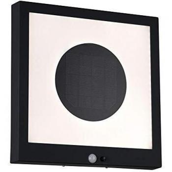 Lámpara Solar LED Taija con Sensor de Movimiento, 1.2W, 100lm, IP44, Color Antracita, Luz Cálida 3000K