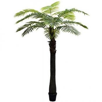 vidaXL Palmera Artificial con Macetero 310cm Verde Decoración de Hogar Flores