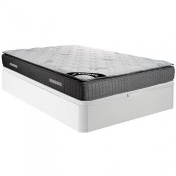 Conjunto somier arcón blanco + colchón de muelles ensacados 7 zonas y viscoelástica de 28 cm - MARANI de YSMÉE