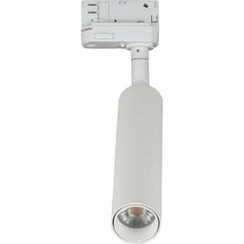 Foco de Carril VT-420 22 x 6 cm 3000K 1600lm IP20 Aluminio Blanco