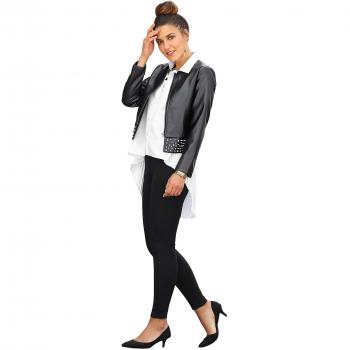 VENCA Tregging bandas elásticas en los costados by VencaStyle,NEGRO,3XL