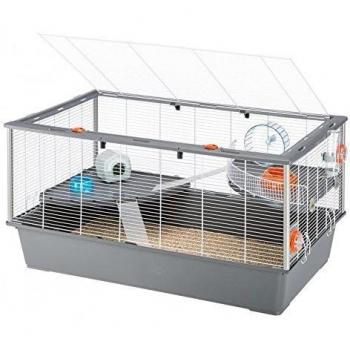 Jaula para Hámsters Ferplast Criceti 100 - Espaciosa y Robusta, Accesorios Incluidos, 95x57x50 cm