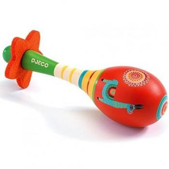 Maracas de madera Animambo Djeco - Rassel coloridas con diseño de animales