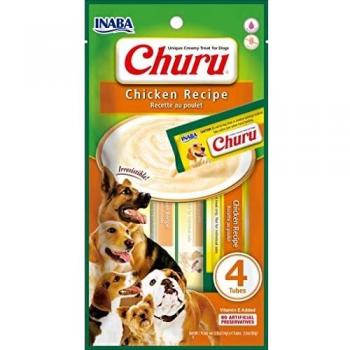 Inaba Churu Receta de Pollo Snack en Puré para Perros 4 Tubos de 14 g