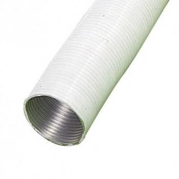 Tubo de Aluminio Flexible Compacto Blanco, Diámetro 100 mm, Longitud 5 metros - Adecuado para Cocinas, Baños y Extractores de Aire