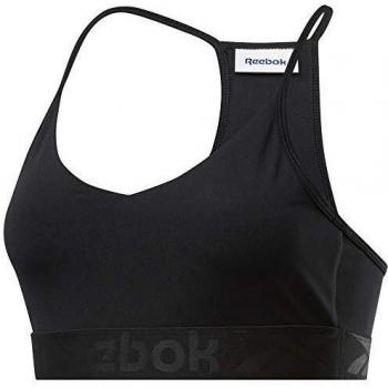 Reebok Wor Comm Strappy Back Bra Sujetador Deportivo, Mujer, Negro, L