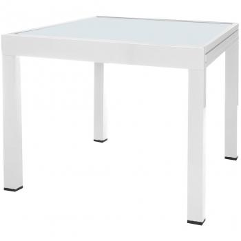 Wellindal Mesa Extensible Thais Aluminio Blanco 80X80X74 Cm