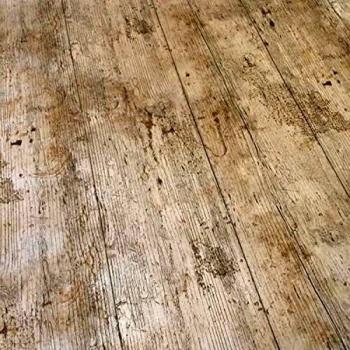 Mantel de vinilo para mesa, con un diseño impreso que imita una superficie de madera rústica, de 2 metros, de la marca QPC Direct