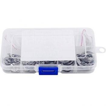 120pcs Anillo de Retencin en Forma E Anillo Surtido de Acero Inoxidable 304 Circlip Surtido Arandela Abiertas 1.5/2/3/4/5/6/7/8/9/10mm