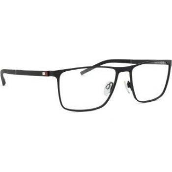 Tommy Hilfiger TH 2080 Square Metal Eyeglasses with Full Rim, Black, 58mm/17mm/145mm
