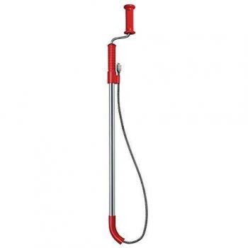 RIDGID 59787 K-3 Toilet Auger, 3-Foot Toilet Auger Snake with Bulb Head to Clear Clogged Toilets