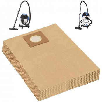 Bolsas de Papel para Aspiradora de Seca y Húmeda - 10 Piezas Color Marrón