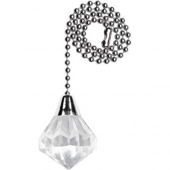 Cadena de tirador acrílico diamante en cromo Westinghouse