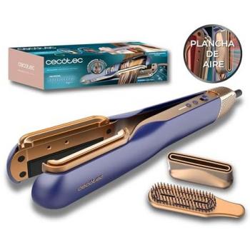 Plancha de Pelo Cecotec RitualCare Air Lisse 2 en 1 Azul, 1000W, Seca y Alisa, Motor Digital 106000RPM, Cerámica con Queratina