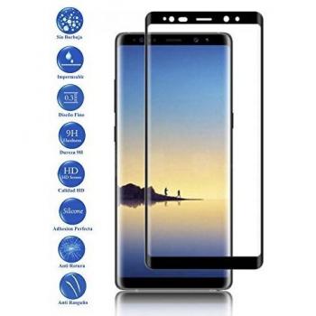 Todotumovil Protector de Pantalla Samsung Galaxy Note 8 Negro Completo 3D Cristal Templado Vidrio Curvo para movil