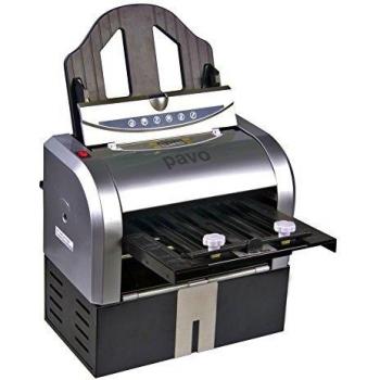Plegadora automática Pavo A4/A5 con pantalla LED y capacidad para 100 hojas, color gris/negro