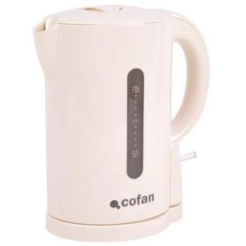 Hervidor de Agua Eléctrico Compacto Beige 1 Litro 1080 W con Control Strix y Indicador de Nivel