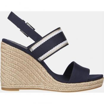 Tommy Hilfiger WEBBING HIGH WEDGE SANDAL ESPARTO CON CUÑA mujer Azul