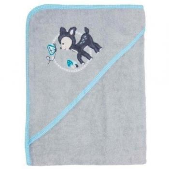 Bébé-Jou Forest Friends - Capa de baño con capucha, 75 x 85 cm, color gris