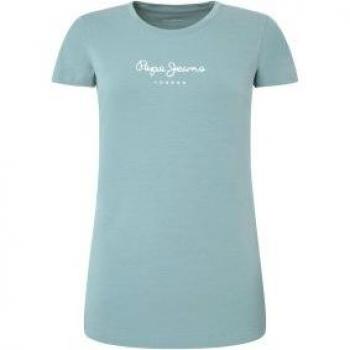 Camiseta New Virginia turquesa slim manga corta para mujer de Pepe Jeans