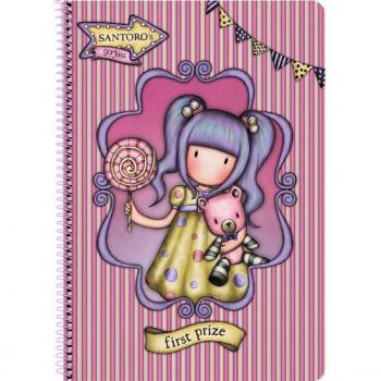 Cuaderno Espiral Safta Folio 80 Hojas 60g Cuadro 4mm Tapa Dura Gorjuss Fairground First Prize