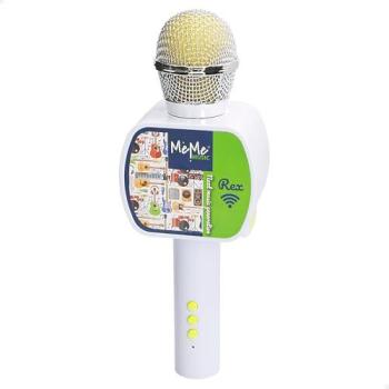Micrófono Infantil Inalámbrico MeMe Music con Altavoz y Efecto ECO, Soporte para Móvil, Conexión Bluetooth, 8.5x24 cm, Ideal para Karaoke y Juguetes de Niños