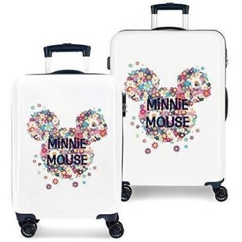 Disney Minnie Sunny Day Juego de maletas Azul 55/68 cms Rígida ABS Cierre combinación 104L 4 Ruedas dobles Equipaje de Mano