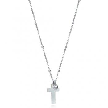 Colgante Viceroy Sweet de Plata de Ley con Cruz Madreperla y Corazón 13022C000-00