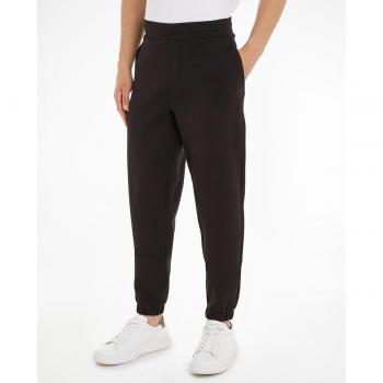 Calvin Klein Pantalones de chándal para hombre, 100% poliéster, ajuste regular, cintura elástica con cordón, bolsillos laterales, logo de Calvin Klein bordado